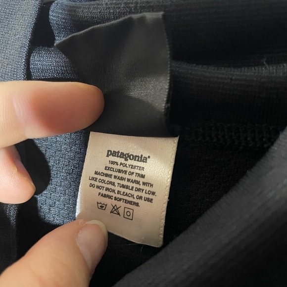 Vintage Patagonia Sweater Mens Large Black Capilene 1/4 Quarter Zip - Picture 4 of 5